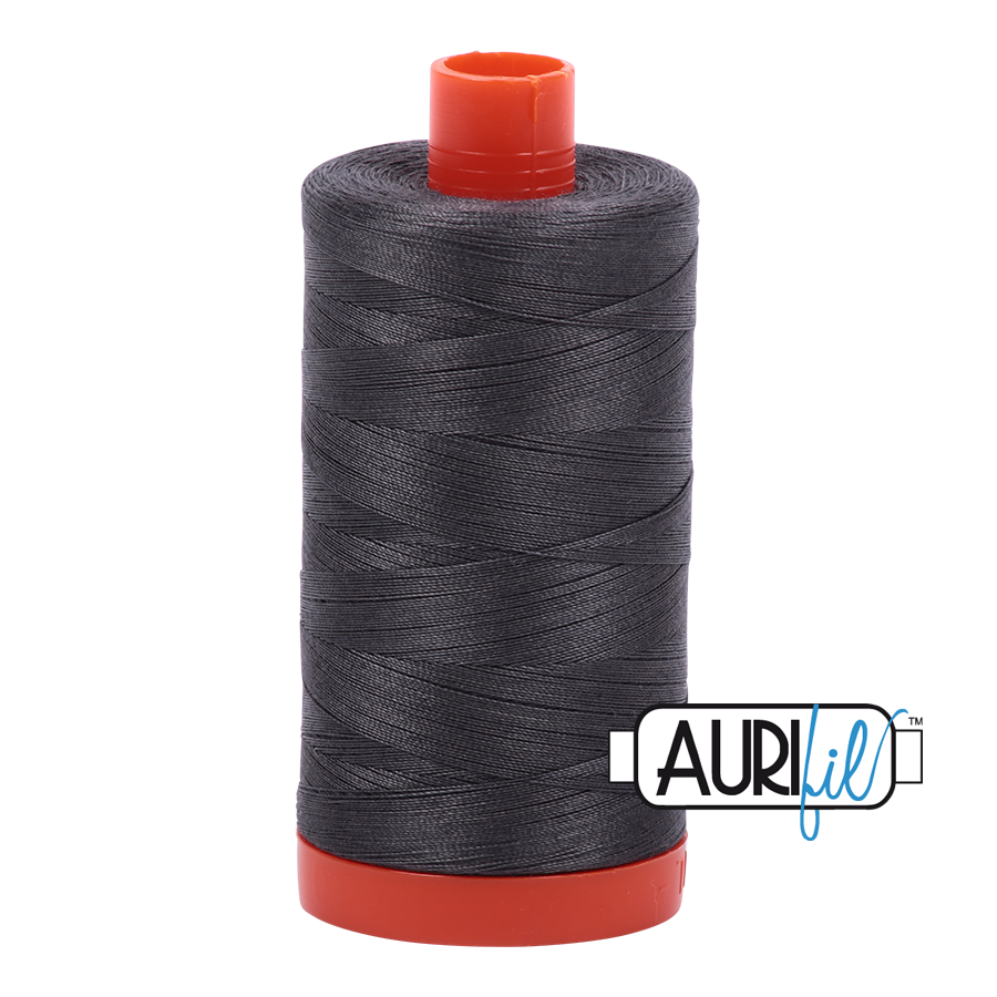 Aurifil Mako Cotton Thread Solid 50wt 1300m Dark Pewter
