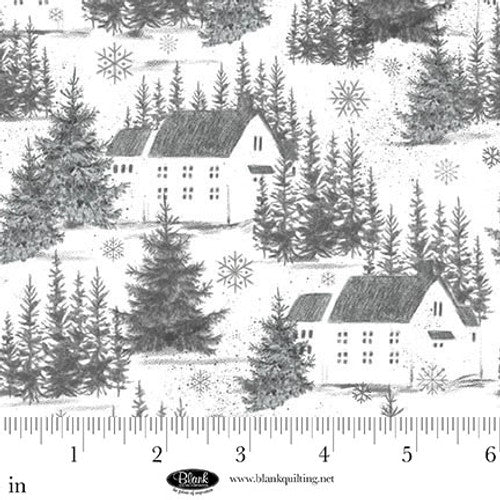 Blank Be Merry & Shine Bright Winter Village - White