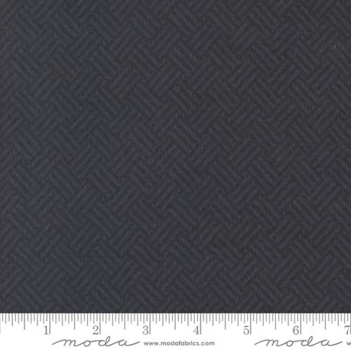 Moda Flannel Prairie Gather Basket Weave Navy