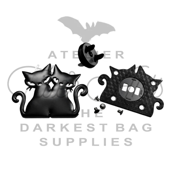 Atelier Double Trouble Edge Magnetic Snap - Matte Black - 1 set