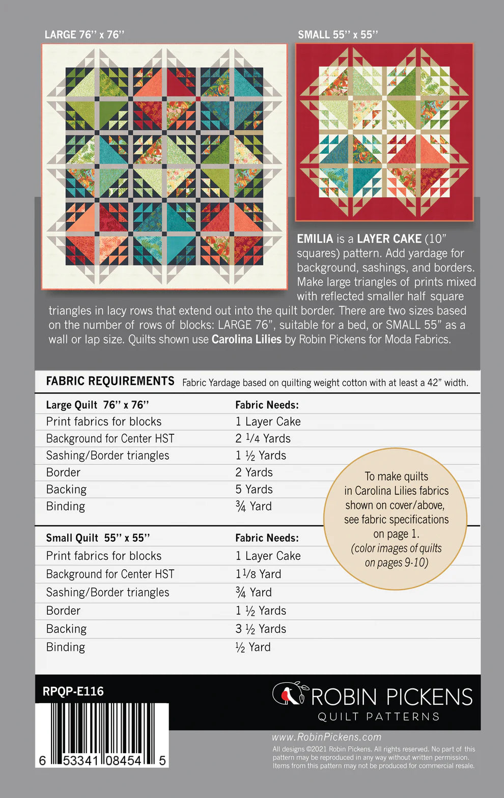 Paper Quilt Pattern - Emilia
