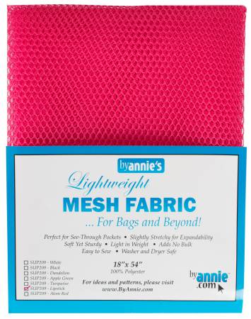 ByAnnie’s Lightweight Mesh Fabric, 18" X 54", Lipstick