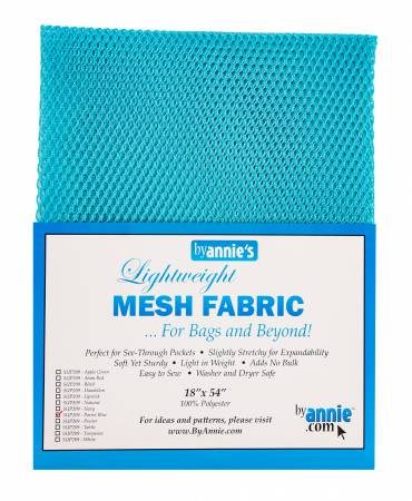 ByAnnie’s Lightweight Mesh Fabric, 18" X 54", Parrot Blue