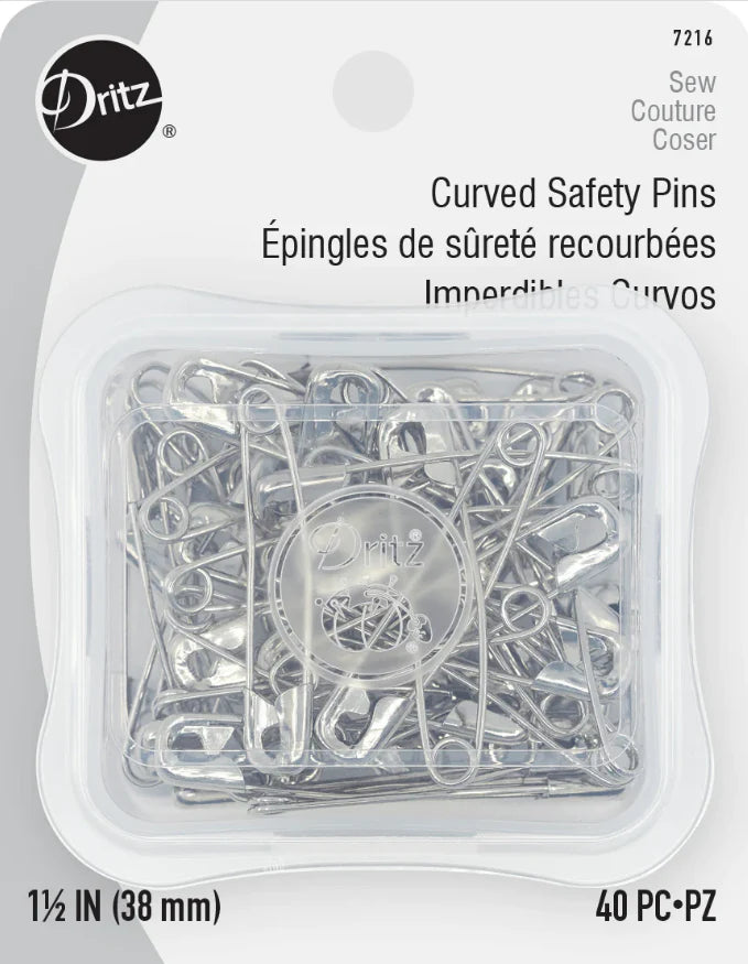 Dritz Curved Safety Pins Size 2, 38mm