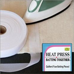 HEAT Press Batting Together: 1.5" x 100 Yards, (White) Cloth Tape