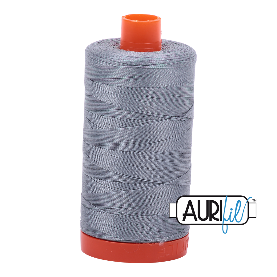 Aurifil Mako Cotton Thread Solid 50wt 1300m Light Blue Grey