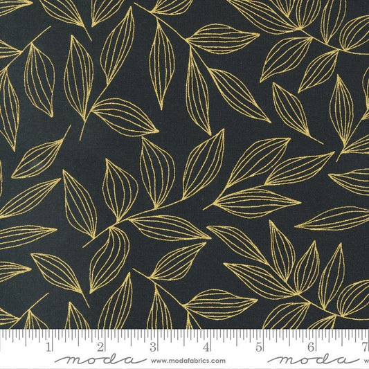 Moda - Gilded - Leaves - Black - Metallic Gold