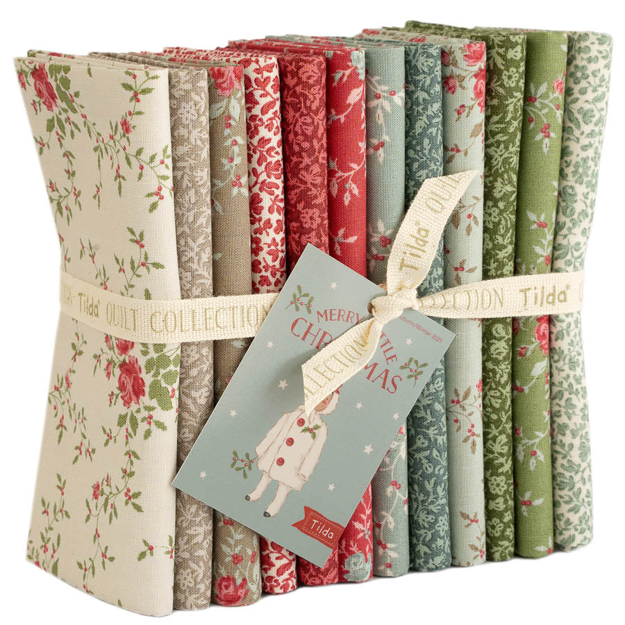 Tilda Merry Little Christmas - 12 FQ Bundle Eve & Noel