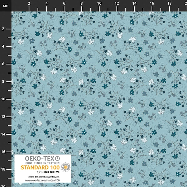 PRE-ORDER Stof The Sweetest Embrace Pretty Floral - Aqua