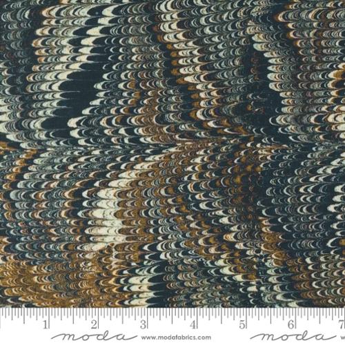 Moda Sable & Swan - Marbled Paper - Ebony