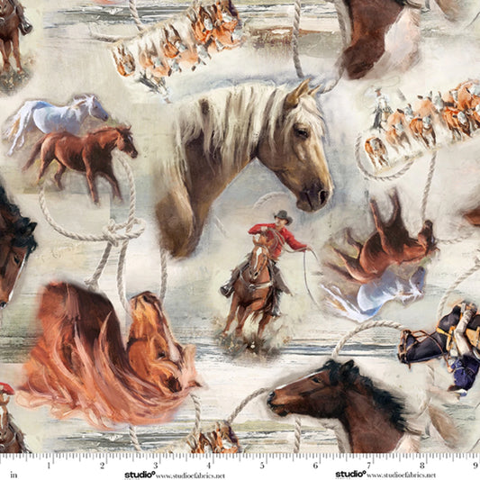 StudioE Cattle Drive Cowboy Horse Toss - Brown