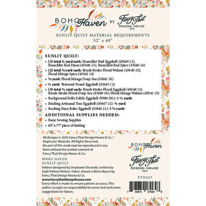 Quilt Kit - Boho Haven Sunlit Quilt - Black Rabbit Fabric Inc.