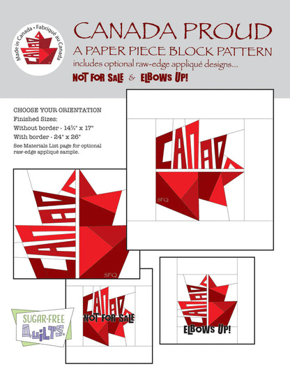 Paper Quilt Pattern - Canada Proud FPP Quilt Pattern