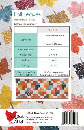 Paper Quilt Pattern: Fall Leaves