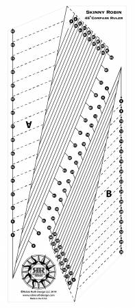 Skinny Robin 16 Point Mariner's Compass Book and Ruler Combo