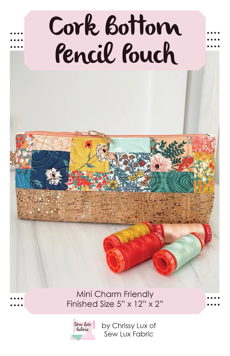 Paper Pattern - Cork Bottom Pencil Pouch