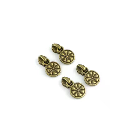 Citrus Slice Zipper Sliders with Pulls - *SIZE#5* (4 pack)