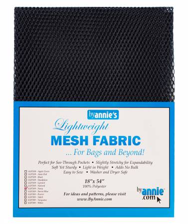 Lightweight Mesh Fabric, 18" X 54", Navy