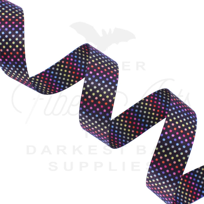 Atelier Webbing - Multicolour Dots - 25mm (1in)