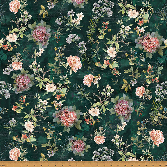 Hoffman Nesting Hour Floral - Hunter