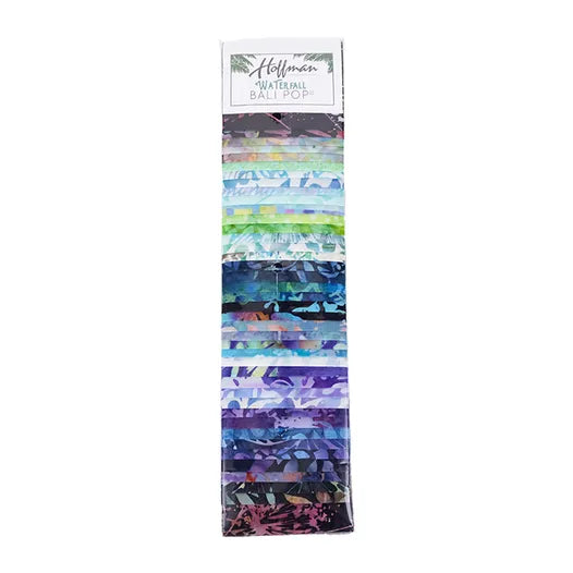 Jelly Roll - Hoffman Batik Bali Pop - Waterfall - Black Rabbit Fabric Inc.