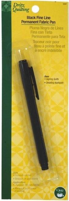 Black Fine Line Permanent Fabric Pen