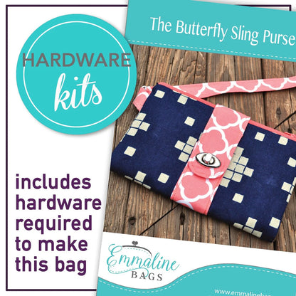 Emmaline Hardware Kit - Butterfly Sling Purse