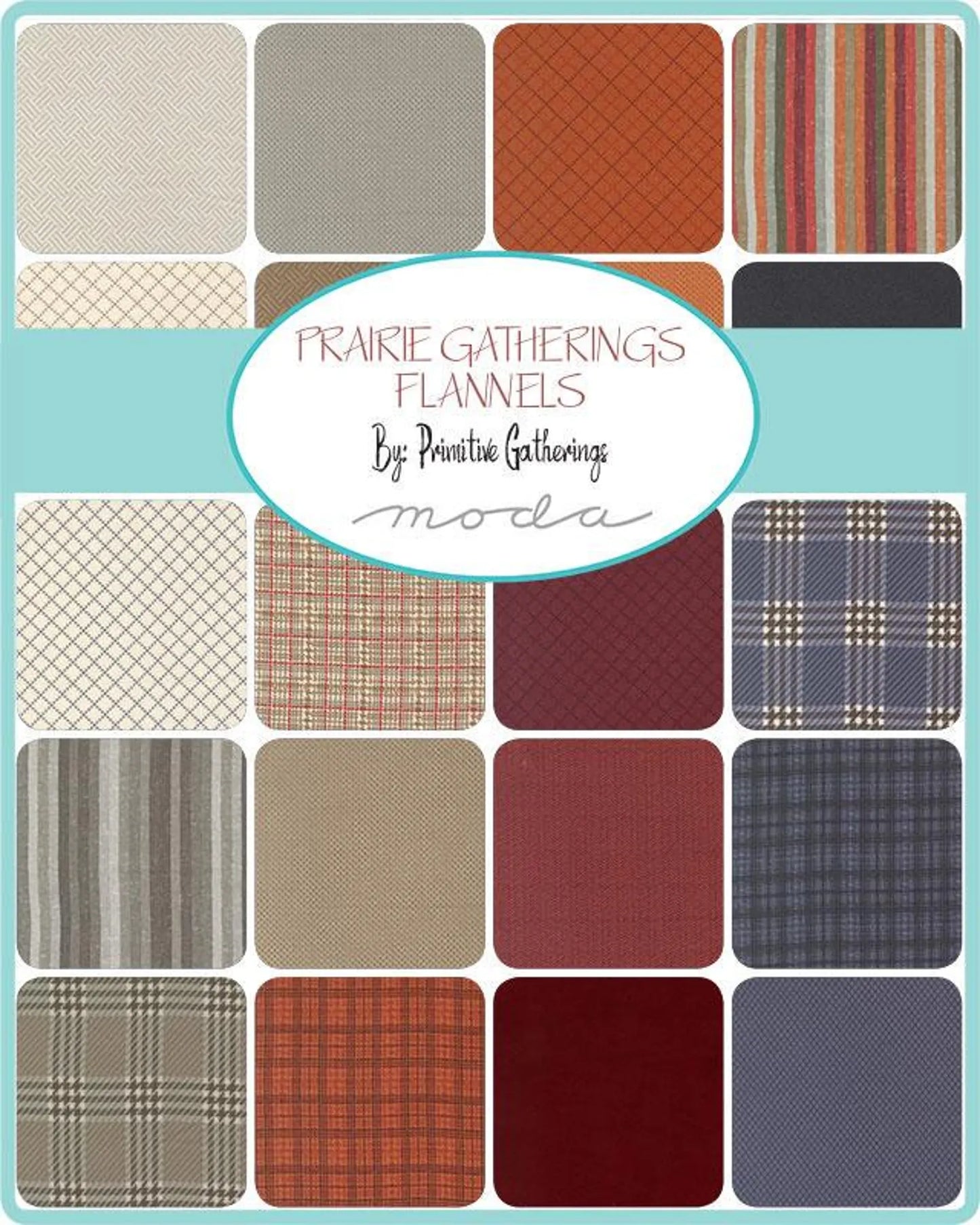 Charm Pack - Moda Prairie Gatherings Flannels 42 pcs