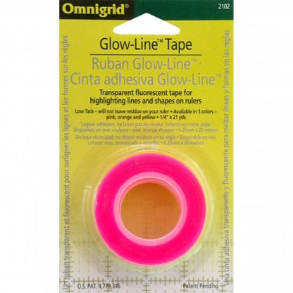 Omnigrid Glow-Line Tape, 1/4in, Assorted Colours