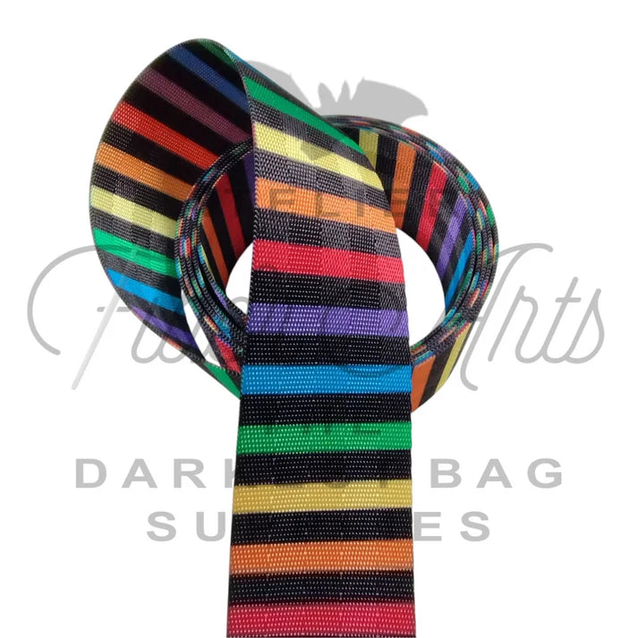 Atelier Webbing - Black Stripes - 25mm (1in)