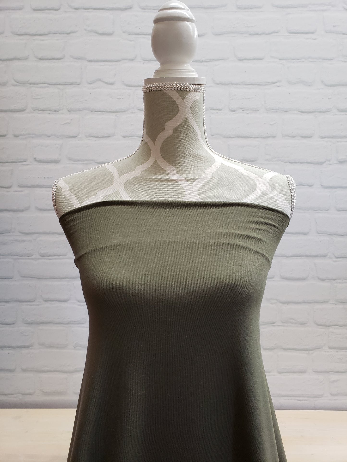 Bamboo Jersey Knit - Olive PRECUT HALF METERS