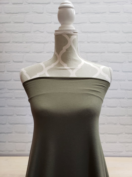 Bamboo Jersey Knit - Olive PRECUT HALF METERS