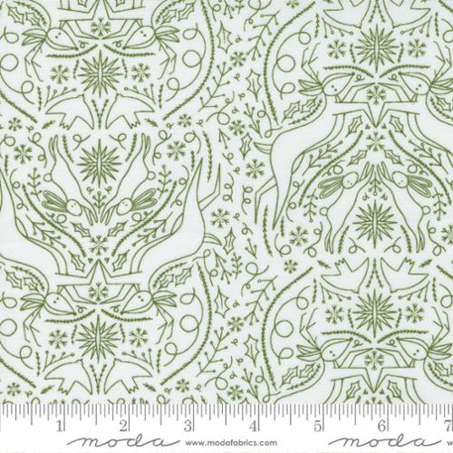 Moda - Merrymaking Scandi Damask Reindeer