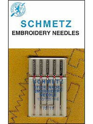 Schmetz Embroidery Needles, 5 Count, Size 75