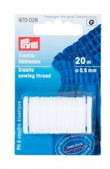 Elastic Thread - White - 20M x .5mm