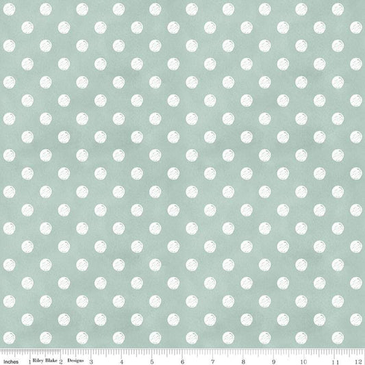 RB - Coffee Chalk Polka Dots Aqua