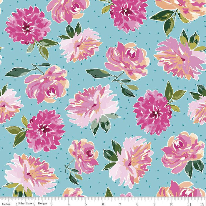 RB - Lucy June Flowers Aqua