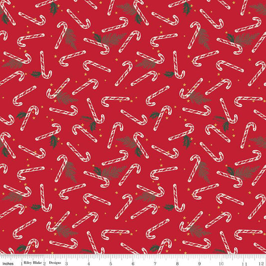 RB - Old Fashioned Christmas Candy Canes Red