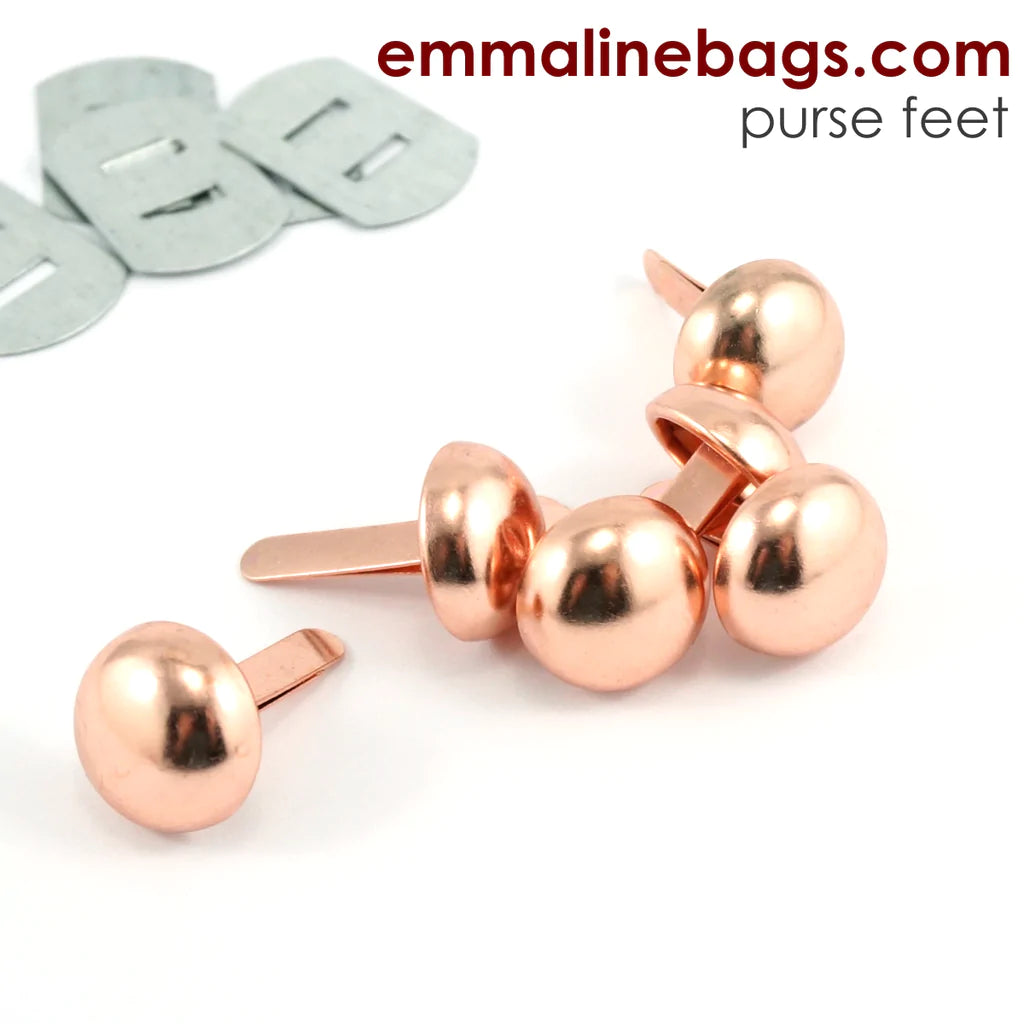 Domed Purse Feet: 1/2" (12 mm) (6 Pack)