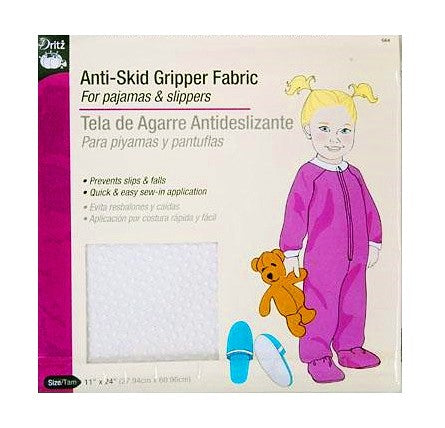 Dritz Anti-Skid Gripper Fabric For Pajamas & Slippers, 11" x 24"