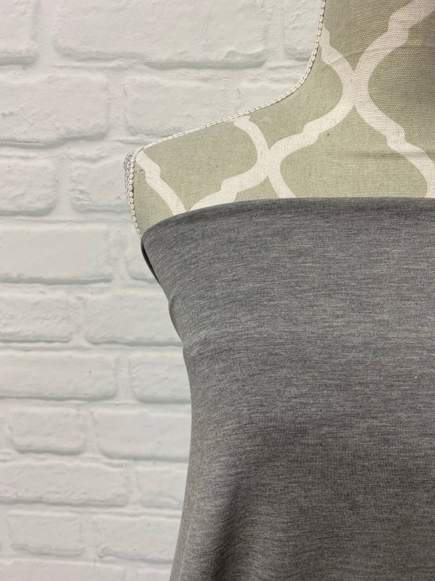 Bamboo Jersey Knit - Medium Heather Grey