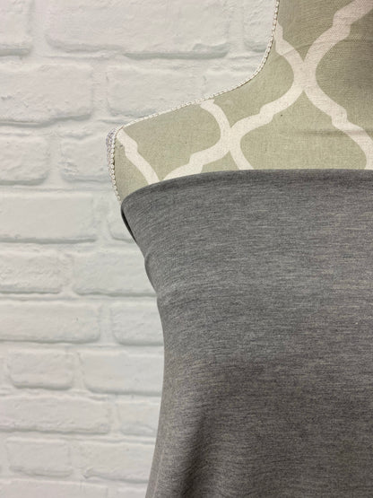 Bamboo Jersey Knit - Medium Heather Grey