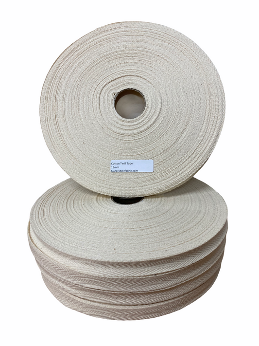 Cotton Twill Tape - beige 13mm