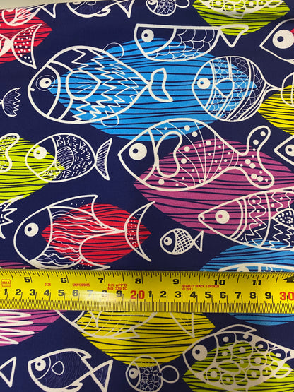 Rainbow Fish Cotton Woven