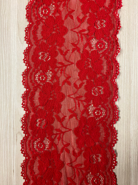 Stretch Lace Red 15cm (6inches) 527
