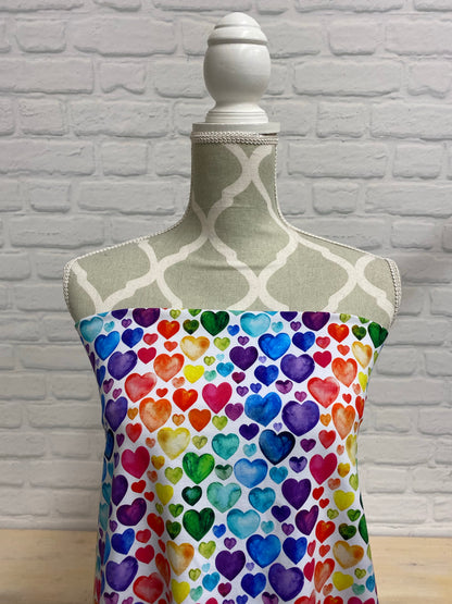 Rainbow Hearts Cotton Woven