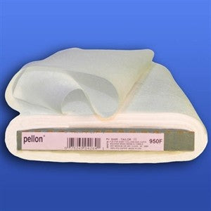 950F - Pellon Shirtailor Tailoring Fusible Interfacing, White - Black Rabbit Fabric